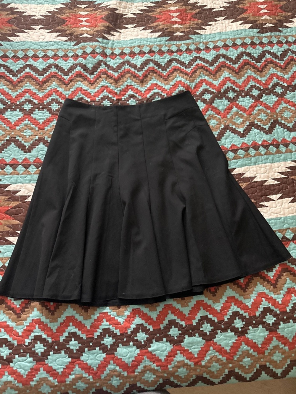 Black A-line skirt